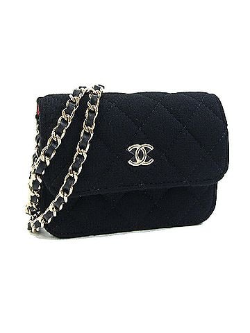 Chanel Chanel Shoulder Bag, Black Cotton, Matelassé Mini Crossbody Chain Customer Exclusive, Women's CHANEL (view 1)