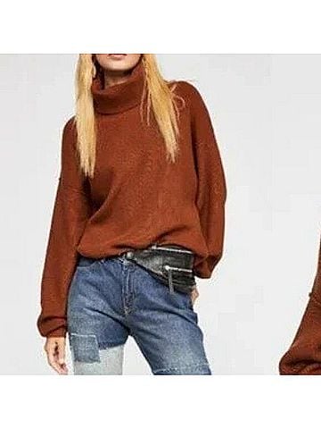 Free People Tunic Turtleneck Sweater Pullover Sweater (view 2)