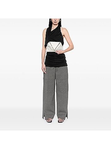 Bottega Veneta Leather BV Trine Angular Clutch (view 2)