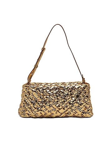 Bottega Veneta Metallic Lambskin Intrecciato Kalimero Cha Cha Shoulder Bag (view 1)