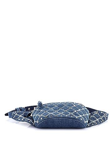 Valentino Garavani Rockstud Spike Belt Bag Quilted Denim (view 2)