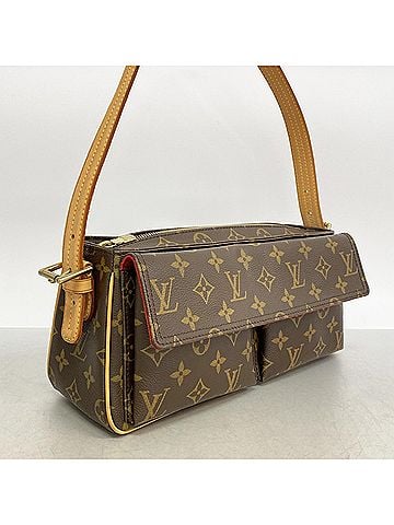 Louis Vuitton Louis Vuitton Monogram Vivacite MM Shoulder Bag M51164 Brown Women's (view 2)