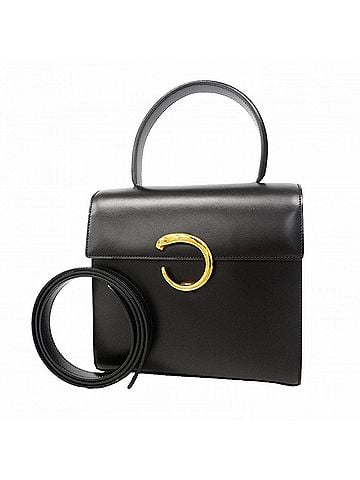 Cartier Cartier Panthère Leather Handbag, Black, 2-way Bag for Women (view 1)