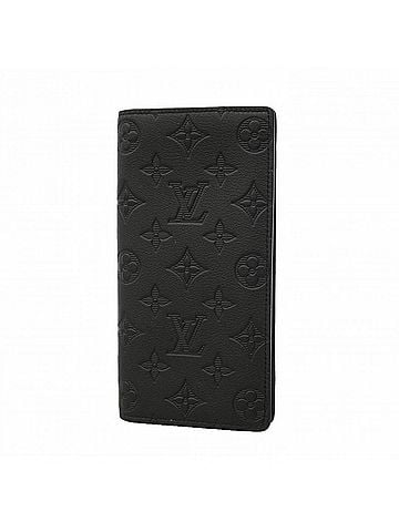 Louis Vuitton Louis Vuitton Monogram Shadow Portefeuille Brazza Long Wallet M62900 Black Men's (view 1)