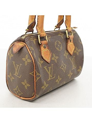 Louis Vuitton Louis Vuitton Monogram Mini Speedy Handbag M41534 Brown Women's (view 2)