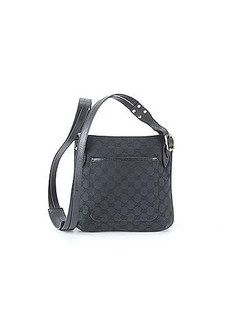 Gucci Gucci GG Canvas 115514 Leather Shoulder Bag, Crossbody Handbag, Tote Black, Women's (view 1)