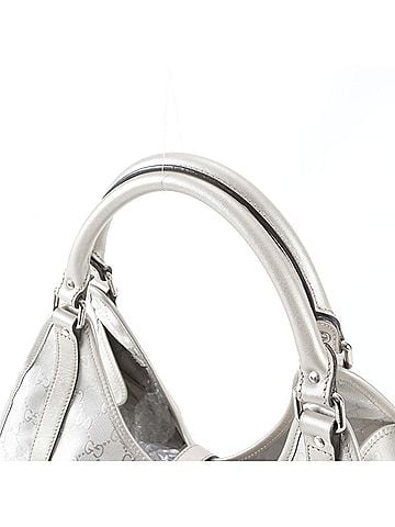 Gucci Gucci GG Imprime Jackie 203494 Leather Tote Bag Handbag Shoulder Silver Women's (view 2)
