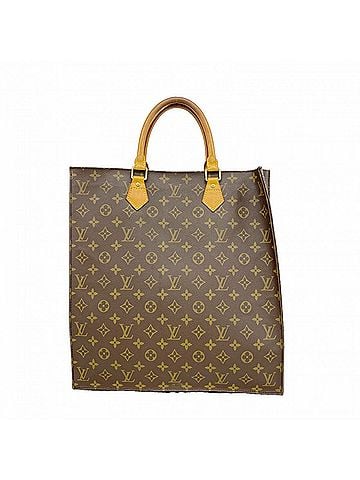 Louis Vuitton Louis Vuitton Monogram Sac Plat Tote Bag M51140 Brown Women's (view 1)