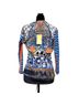 Save The Queen Floral Graphic Blue T-Shirt Size S - photo 2