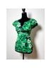 Studio Y Floral Green Black T-Shirt Size M - photo 4