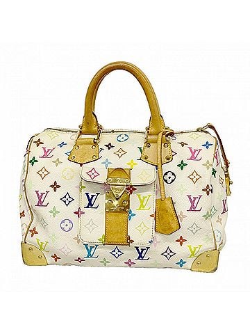 Louis Vuitton Louis Vuitton Monogram Multicolore Speedy 30 Handbag M92643 Blanc Women's P3016914 (view 1)