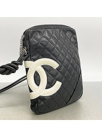 Chanel Chanel Cambon Lambskin Shoulder Bag, Black, Women's, P2984297 (view 2)