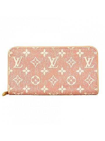 Louis Vuitton Louis Vuitton Monogram Jacquard Denim Zippy Wallet M81182 Pink Women's P2950694 (view 1)