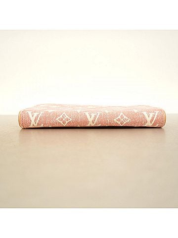 Louis Vuitton Louis Vuitton Monogram Jacquard Denim Zippy Wallet M81182 Pink Women's P2950694 (view 2)