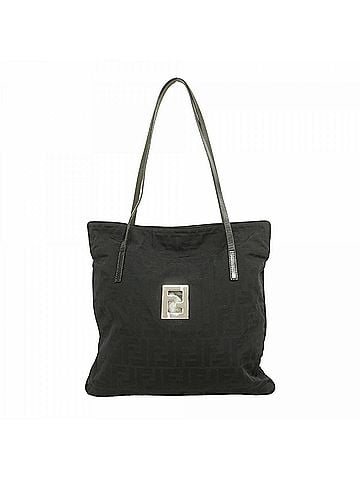 Fendi Fendi Zucca Nylon Tote Bag, Black, Women's P2797047 (view 1)