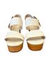 Charlotte Stone 100% Leather Snake Print White Tan Sandals Size 10 - photo 10