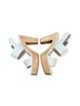 Charlotte Stone 100% Leather Snake Print White Tan Sandals Size 10 - photo 3