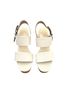 Charlotte Stone 100% Leather Snake Print White Tan Sandals Size 10 - photo 2