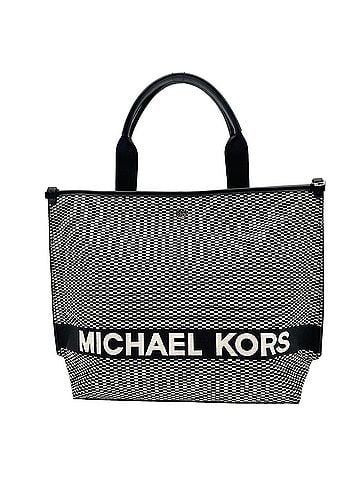 Michael Kors MICHAEL KORS Michael Kors Large Tote Bag, Jacquard Canvas, White, Logo, Women's, Silver Hardware, s18 (view 2)