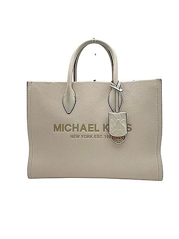 Michael Kors MICHAEL KORS Mirella Large Tote Bag, Leather, Ivory/White, Women's, Gold Hardware, s18 (view 2)