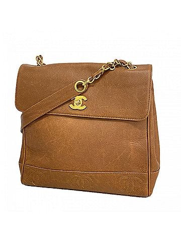 Chanel Chanel Triple Coco Chain Shoulder Bag, Caviar Leather, Brown, Women's, P3057672 (view 1)