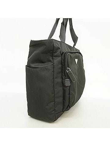 Prada Prada Tote Bag, Saffiano Nylon, Black, Women's, P3055205 (view 2)