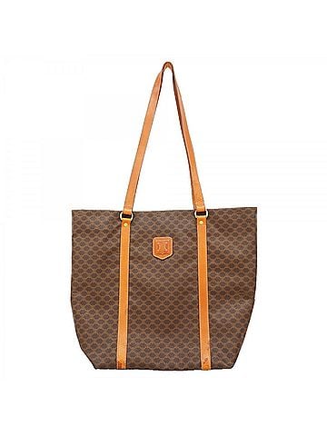 Céline Celine Macadam Tote Bag, Brown, Women's, P3024339 (view 1)