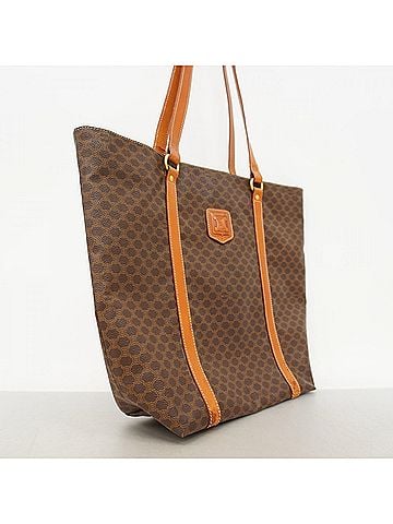 Céline Celine Macadam Tote Bag, Brown, Women's, P3024339 (view 2)