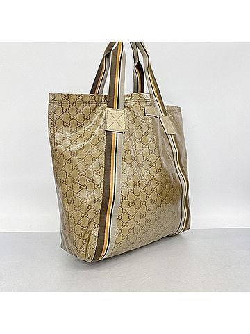 Gucci Gucci GG Crystal Tote Bag 189669 Coated Canvas Brown Women's P3022443 (view 2)