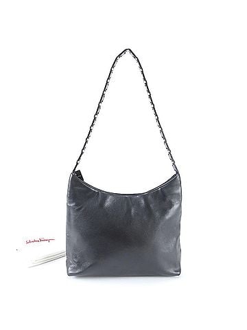 Salvatore Ferragamo Salvatore Ferragamo Vara Hobo Leather Shoulder Bag, Black, for Women (view 1)