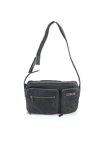 Gucci Gucci 001 3335 Leather Nylon Shoulder Bag Messenger Tote Black Men's (view 1)