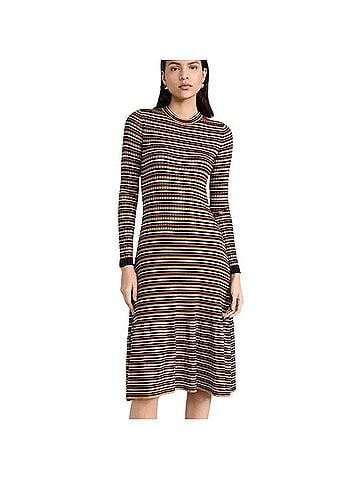 Proenza Schouler Striped Long Sleeve Knit Drop Waist Casual Dress (view 1)