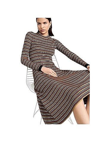 Proenza Schouler Striped Long Sleeve Knit Drop Waist Casual Dress (view 2)