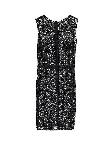 Dolce & Gabbana Dolce & Gabbana Sleeveless Lace Dress in Black Polyester (view 1)