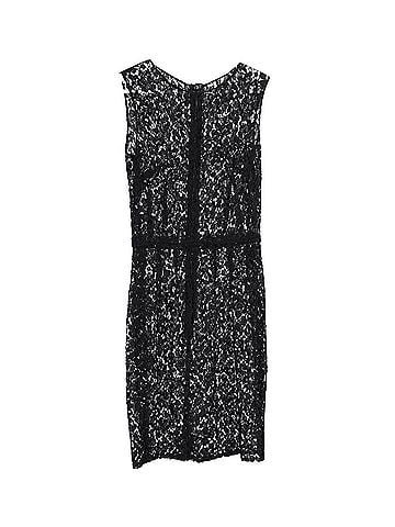 Dolce & Gabbana Dolce & Gabbana Sleeveless Lace Dress in Black Polyester (view 2)
