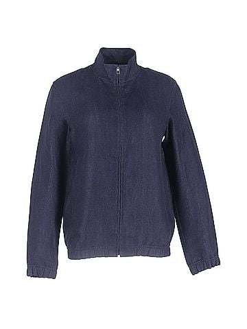 Loro Piana Loro Piana Rain System Bomber Jacket in Navy Blue Linen (view 1)