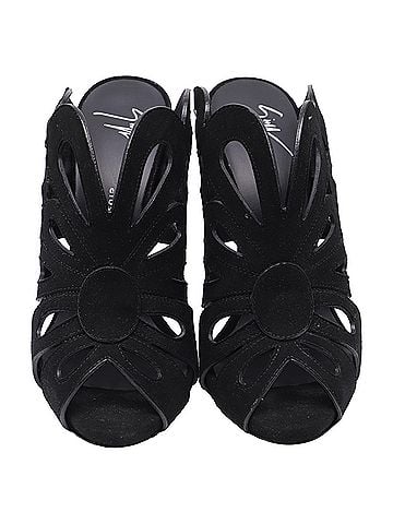 Giuseppe Zanotti Giuseppe Zanotti Butterfly Cutout Slide Sandals in Black Suede  (view 2)
