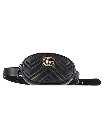 Gucci Gucci Matelasse GG Marmont Belt Bag in Black Leather (view 1)