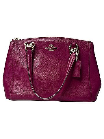 Coach  Coach Christie Carryall Shoulder Bag in Violet Leather (view 1)