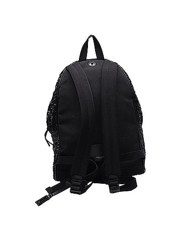 Saint Laurent Saint Laurent Sequins City Backpack in Black Sequins (view 2)