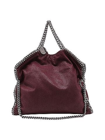 Stella McCartney Stella McCartney Falabella Fold-Over Tote in Burgundy Faux Leather (view 1)
