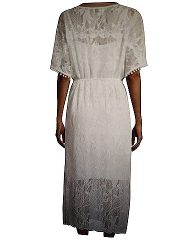 Jade by Johnny Was Sawyer midi-dress and slip in Antique White lace Casual Dress (view 2)