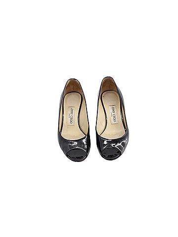 Jimmy Choo Jimmy Choo 'Baxen' Peep-toe Wedges in Black Patent Leather (view 2)
