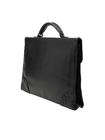 Bottega Veneta Bottega Veneta Intrecciato Business Bag Briefcase Black Leather Men's BOTTEGAVENETA (view 2)