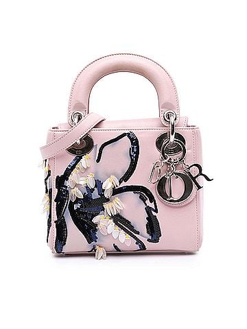 Dior Mini Calfskin Sequin Embellished Lady Dior (view 1)