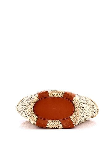 Chloé Sense Basket Tote Raffia with Leather Medium (view 2)