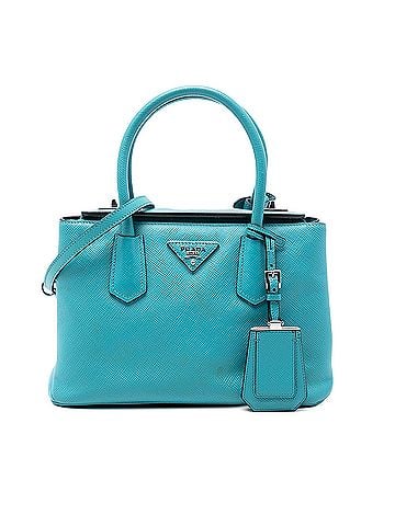 Prada Small Saffiano Cuir Turnlock Twin Satchel (view 1)