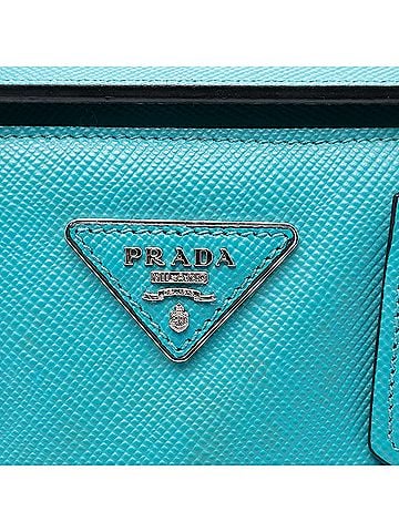 Prada Small Saffiano Cuir Turnlock Twin Satchel (view 2)