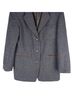 Express 100% Wool Plaid Gray Blue Blazer Size L - photo 6