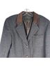 Express 100% Wool Plaid Gray Blue Blazer Size L - photo 12